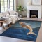 Homeroots 3' X 5' Blue And Brown Animal Print Washable Indoor Outdoor Area Rug 630963 - alternate 3