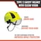 Malta Dynamics SafetyHelmet w/Clear Visor, Acrylonitrile Butadiene Styrene (ABS), Ratchet, Yellow HTY2001 - alternate 5