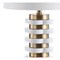 Jonathan Y Wellington 26.5" Quatrefoil Striped Resin LED Table Lamp, Brass JYL1010A - alternate 6