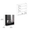 Homeroots 24" Black Wood Floating Double Door Bathroom Vanity And Medicine Cabinet With Mirror 543608 - alternate 2