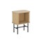 Homeroots 24" Natural Modern Sliding Door Nightstand 527615 - alternate 4
