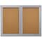 Ghent Enclosed Cork Bulletin Board 36x48", 2 Door PA23648K - alternate 1