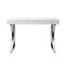 Homeroots 48" White and Silver Wood and Stainless Steel Writing Desk With Two Drawers 543745 - alternate 6