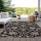 Homeroots 9' X 12' Black Brown And Ivory Floral Washable Indoor Outdoor Area Rug 604747 - alternate 5