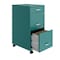 Space Solutions 14.25 in W 3 Drawer Mobile Vertical File Cabinet, Teal 24421 - alternate 3