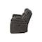 Homeroots 74" Gray Faux Leather Manual Reclining Loveseat With Storage 561568 - alternate 9