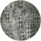 Homeroots 8' Charcoal Round Ikat Washable Indoor Outdoor Area Rug 576979 - alternate 4
