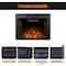 Edendirect 30.51-in W Black Wall mount LED Wall-mount Electric Fireplace with Remote Control Included ZR-EF28T - alternate 3