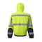 2W International Hi-Vis Jacket, 100% Polyester Oxford with PU coating., Class 3 Lime, L 352C-3 L - alternate 3
