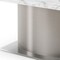 Homeroots 72" Gray White and Silver Marble and Stainless Steel Pedestal Base Dining Table 555185 - alternate 3