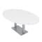 Skutchi Designs Oval Conference Table With Power Unit, 48 in W, 84 in L, White HAR-OVL-48X84-DOU-W960-NA - alternate 1