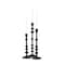 Homeroots Set of Three Black Geometric Metal Tabletop Taper Candlesticks, 3PK 608538 - alternate 1