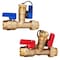 Everflow FIP Tankless Water Heater Kit- Set of 2 Heavy Duty Hot and Cold Isolation Valves w/Cleanouts 3/4" FTGV-ISO34-T-LF - alternate 1