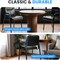 Simple Deluxe Leather Guest Chair w/ Padded Arm, Waiting Room Chairs Stationary Rest for Reception Area, 2PK 3A88FNCHAR22X34PUBLKX2 - alternate 4