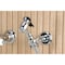 Kingston Brass Two-Handle Wall Mount Bridge Kitchen Faucet with Brass Sprayer, Polished Chrome KS2441PLBS - alternate 5