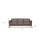 Homeroots 83" Taupe Leather Sofa With Black Legs 491285 - alternate 2
