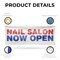 Signmission Nail Salon Now Open, 18 Inch x 48 Inch, Vinyl Banner B-30748 - alternate 4