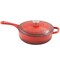 Crock-Pot Crock Pot Artisan 3.5 Quart Enameled Cast Iron Deep Saute Pan With Self Basting Lid in Scarlet Red 112011.02 - alternate 2
