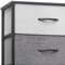 Homeroots 18" Gray and Black Steel and Fabric Six Drawer Chest 484694 - alternate 2