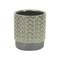 Homeroots 6in Gray Geometric Ceramic Indoor Outdoor Round Pot Planter 487461 - alternate 2