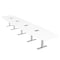 Skutchi Designs 20ft Conference Table With Power Unit | 20 Person Modular Boat Meeting Table | Harmony Series HAR-BOT-48X240-T-W960-ESIL - alternate 1