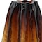 Homeroots 12" Burnt Umber Wavy Glass Table Vase 565476 - alternate 5