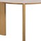 Homeroots 42" Natural Solid Wood Mirrored Double Pedestal Base Round Top Dining Table 712152 - alternate 4