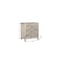 Homeroots 30" Distressed Gray Three Drawer Floral Carved Solid Wood Nightstand 521195 - alternate 7