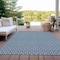 Homeroots 10' X 14' Blue And Sky Blue Floral Washable Indoor Outdoor Area Rug 610647 - alternate 4