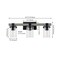 Jonathan Y Bungalow 22.75" 3-Light Iron/Seeded Glass Rustic Farmhouse LED Vanity Light, Black/Gray Oak Wood Fini JYL7509B - alternate 5