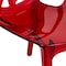 Leisuremod Cornelia Modern Stackable Dining Chair with Cut-Out Tree Design, Transparent Red C18TR - alternate 3