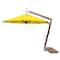 Bambrella 11.5' Round Bamboo Cantilever Umbrella w/354lb Base System-Yellow Canopy 3.5m R-SW-L-Y-BS - alternate 1