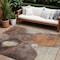 Homeroots 8' X 10' Coffee Copper And Beige Abstract Washable Indoor Outdoor Area Rug 605834 - alternate 1