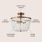 Jonathan Y Georgian 15" Stone/Metal LED Flush Mount, Antique Gold / White JYL9021A - alternate 4