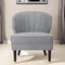 Homeroots 27" Gray And Gold Velvet Tufted Wingback Chair 533885 - alternate 4