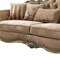 Homeroots 35" Brown Velvet Floral Sofa And Toss Pillows 348642 - alternate 2
