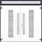 Vdomdoors Metal Double Doors Deux 0757 Gray Graphite Frosted Glass Top Transom Entry Modern Painted (W72xH96+ DEUX0757DEXD-GRE-W72xH96+16-RH-O - alternate 3