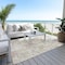 Homeroots 8' X 10' Ivory Beige And Linen Floral Washable Indoor Outdoor Area Rug 611195 - alternate 4