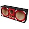 Deejay Led Two 12in Woofers plus Two Tweeters and One Horn RED Empty Chuchera Speaker Enclosure D12T2H1RED - alternate 1