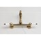 Kingston Brass Two-Handle Wall Mount Bridge Kitchen Faucet, Antique Brass KS3253PL - alternate 2