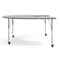 Flash Furniture Commercial Adjustable Height Horseshoe Activity Table with Locking Casters-LTGY XU-A6066-HRSE-LTGRY-T-A-CAS-GG - alternate 5