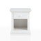 Homeroots 24" White Solid Wood and Wood Square One Drawer Nightstand 530245 - alternate 5
