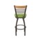 Holland Bar Stool Co Eleanor 30in Swivel Bar Stool with Bronze Finish, Medium Back and Canter Kiwi Green Seat 880 - alternate 5