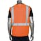 Pip ANSI Type R Class 2 Three Pocket Mesh Vest with Black Bottom Front 302-V173BOR-6X/7X - alternate 2