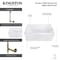 Kingston Brass 54" Acrylic Rectangular 3-Wall Alcove Tub Combo with Armrests and Drain in Glossy White/Matte Black CVTAP543023R0 - alternate 3