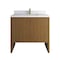 James Martin Vanities Hudson 36" Sgl Vanity, Honey Oak w/ Sgl Hole 3 CM White Zeus Silestone Top and Matching Backsplash 435-V36-HNO-1WZ - alternate 1