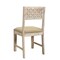 Homeroots Set of Two Brown And White Upholstered Fabric Carved Back Dining Side Chairs 522060 - alternate 2