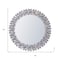 Homeroots 26" Silver Round Faux Crystal Bling Framed Accent Mirror 635511 - alternate 4