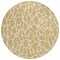 Homeroots 8' Gold And Ivory Round Geometric Washable Indoor Outdoor Area Rug 599282 - alternate 3