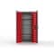 Strong Hold 14 GA Bin Cabinet with 4 shelves No Legs - 36 In W. x 72 In. H x 24 In. D - 94 Red Bins 36-BS-244-94R-NL-L - alternate 1